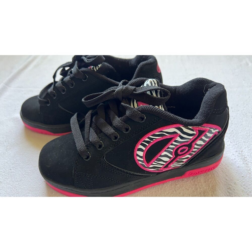 Heelys Propel 2.0 Roller Shoes Black Hot Pink ZebraYouth Size 2